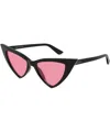 Alexander Mcqueen Alexander Mc Queen Cat Eye Sunglasses Am0518 S 003 In Black