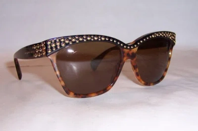 Pre-owned Alexander Mcqueen Sunglasses Amq 4239/s Black Havana/brown 2ie-8u Authentic