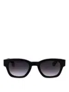 Alexander Mcqueen Black-black-grey Recycled Acetate Sunglasses In Black
