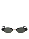Alexander Mcqueen Black-black-grey Recycled Acetate Sunglasses In Black