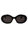 Alexander Mcqueen Black Black Grey Acetate Sunglasses In Black