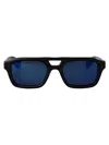 Alexander Mcqueen Am0505s Sunglasses In Black-black-blue