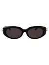 Alexander Mcqueen Eyewear Rectangular Frame Sunglasses In Black-black-grey