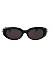 Alexander Mcqueen Eyewear Rectangular Frame Sunglasses In Black-black-grey