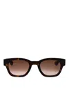 Alexander Mcqueen Havana-havana-brown Recycled Acetate Sunglasses In Brown