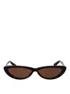 Alexander Mcqueen Havana-havana-brown Recycled Acetate Sunglasses In Brown