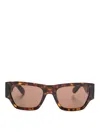 Alexander Mcqueen Square-frame Sunglasses In Brown