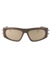 Alexander Mcqueen Sunglasses In Brown-brown-silver