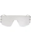 Alexander Mcqueen Eyewear Futuristic Shield Sunglasses In White