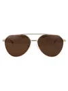 Alexander Mcqueen Am0478s Sunglasses In Gold-gold-brown