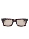 Alexander Mcqueen Frame Sunglasses In Gray