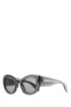 Alexander Mcqueen Dark Grey Acetate The Curve Sunglasses In Gray