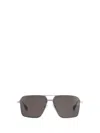 Alexander Mcqueen Geometric Metal Frame Sunglasses In Grey