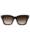 Alexander Mcqueen Alexander Mc Queen Cat Eye Sunglasses Am0483 S 002 In Havana-gold-brown