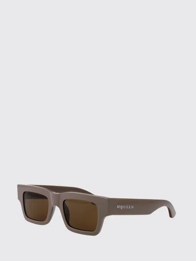Alexander Mcqueen Sunglasses Men Mcqueen In Brown