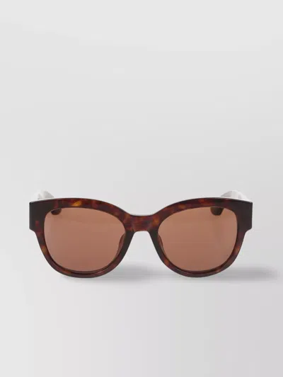 Alexander Mcqueen Sunglasses Rectangular Tortoiseshell Frame In Brown