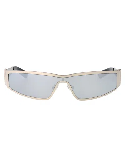 Alexander Mcqueen Sunglasses In Silver-silver-silver