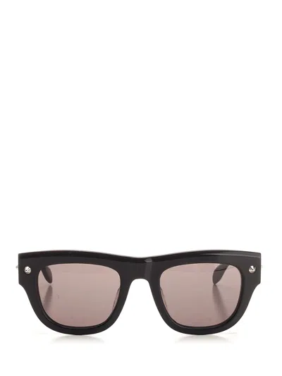Alexander Mcqueen Sunglasses With Spike Studs In Blackblacksmoke