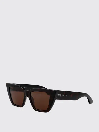 Alexander Mcqueen Sunglasses Woman Mcqueen In Brown
