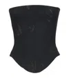 Alexander Mcqueen Swallows Corset Top In Black