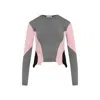 Alexander Mcqueen Black White Pink Wool Pullover In Black