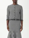 Alexander Mcqueen Houndstooth Polo Top In Black