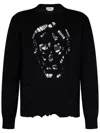 Alexander Mcqueen 'distressed Skull Print Pul In Black