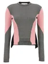 Alexander Mcqueen Black White Pink Wool Pullover In Black