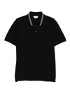 Alexander Mcqueen Polo Shirt With Logo On The Collar In Black