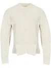 Alexander Mcqueen Chevron-knit Wool-blend Sweater In White