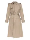 Alexander Mcqueen Alexander Mc Queen Beige Cotton Trench Coat In Neutral
