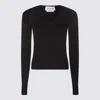 Alexander Mcqueen Alexander Mc Queen Slashed Ribbed Knit Jumper In Black