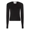 Alexander Mcqueen Alexander Mc Queen Slashed Ribbed Knit Jumper In Black