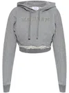 Alexander Mcqueen Logo Embroidered Hooded Sweatshirt In Grey