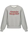 Alexander Mcqueen Logo Embroidered Crewneck Sweatshirt In Grey