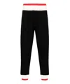 Alexander Mcqueen Logo-print Strap Cotton Track Pants In Black