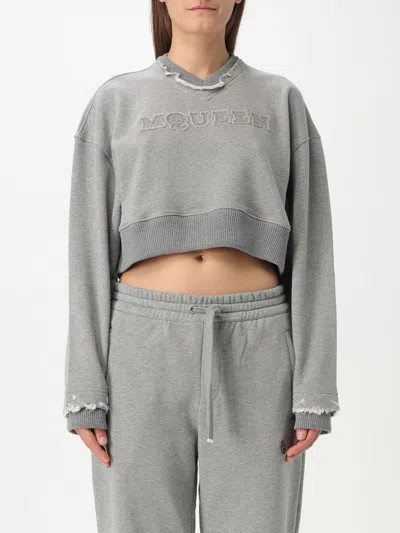 ALEXANDER MCQUEEN SWEATSHIRT MCQUEEN WOMAN COLOR GREY,G54671020