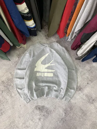 Pre-owned Alexander Mcqueen Sweatshirt Big Logo Y2k Luxury In Grey