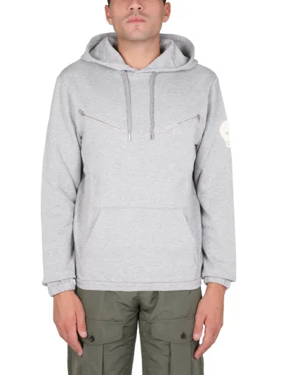 Alexander Mcqueen Sweatshirt With Embroidered Skull In Grey