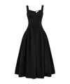Alexander Mcqueen Black Sweetheart-neck Midi Dress In Black