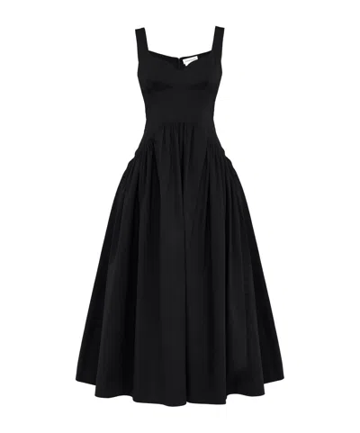 ALEXANDER MCQUEEN ALEXANDER MCQUEEN SWEETHEART NECK CORSET MIDI DRESS