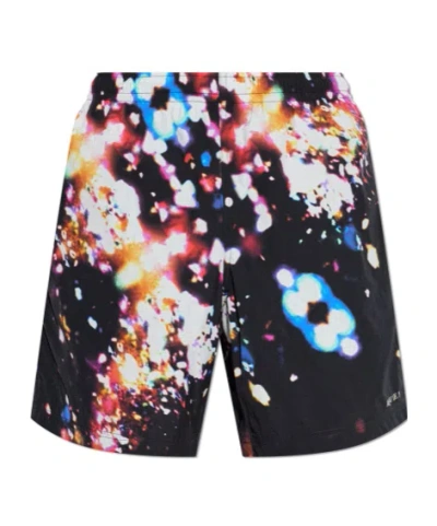 Alexander Mcqueen Patterned Beach Shorts In Multi