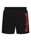 Alexander Mcqueen Black Nylon Swimming Shorts In Black