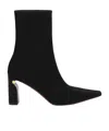 Alexander Mcqueen Ankle Boots Fabric Pointed Toe In Blue