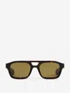Alexander Mcqueen Havana-havana-yellow Recycled Acetate Sunglasses