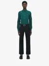 Alexander Mcqueen T-bar Belt Trousers In Black