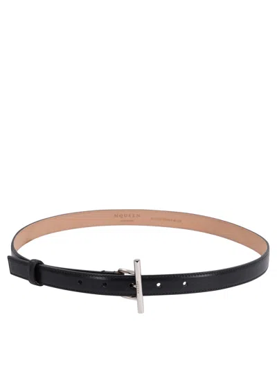 Alexander Mcqueen T-bar Belts Black