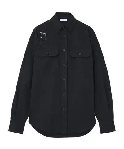 ALEXANDER MCQUEEN BUCKLE-DETAIL LONG-SLEEVES SHIRT