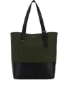 Alexander Mcqueen Army Green Canvas Shopping Bag In Green