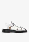 Alexander Mcqueen T-bar Caged Leather Sandals
